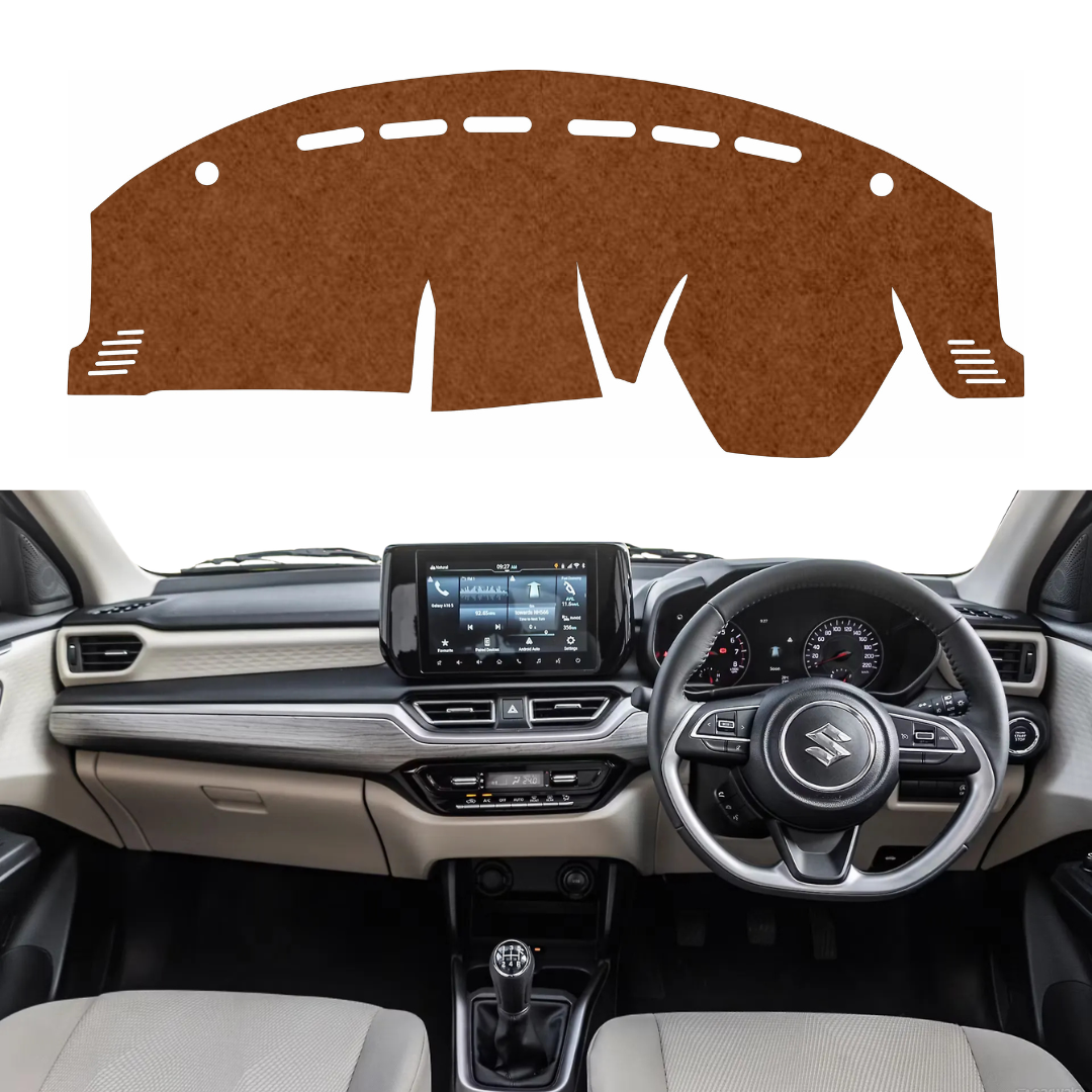 Maruti Suzuki Dzire Tour S 2025 To 2026 Car Dashboard Mat (Brown)