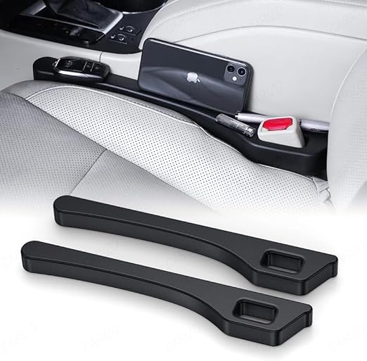 Car Seat Side Gap Filler Black, Car Seat Gap Plug Strip Filler Prevent Things from Dropping Pcs - 2