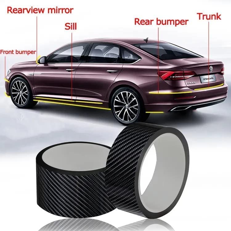 Car High Gloss Anti Scratch Black Carbon Fiber Paint Protection Film Tape
