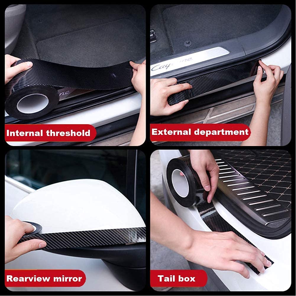 Car High Gloss Anti Scratch Black Carbon Fiber Paint Protection Film Tape