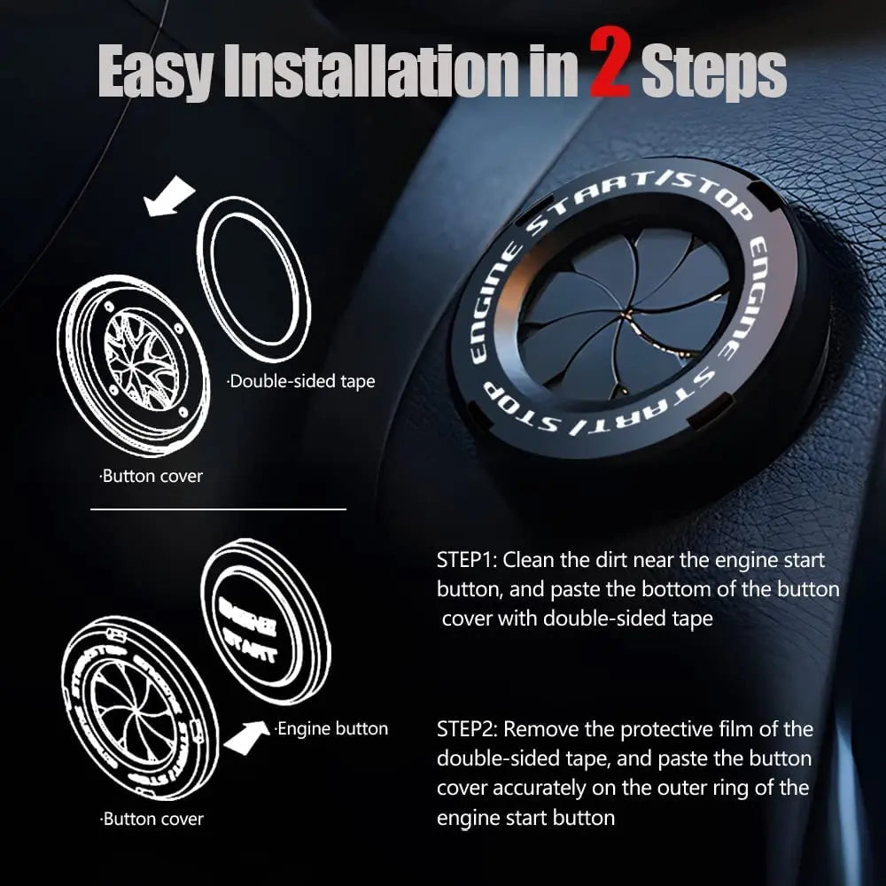 Car Start Stop Button Cover Creative Engine Start Stop Button Cover - zeetas