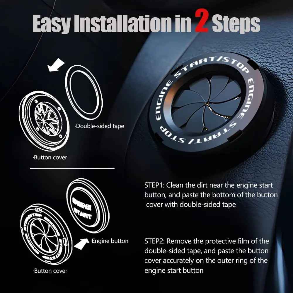 Car Start Stop Button Cover Creative Engine Start Stop Button Cover