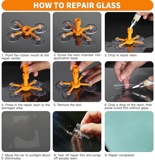 Car Windscreen Crack Repair Kit with Durable Resin