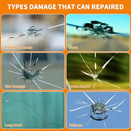 Car Windscreen Crack Repair Kit with Durable Resin