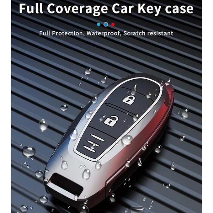 Premium Metal Alloy Car Key Cover | Compatible with Maruti Suzuki Baleno, Vitara Brezza, Ignish, Ciaz, Scross, Swift, Ertiga