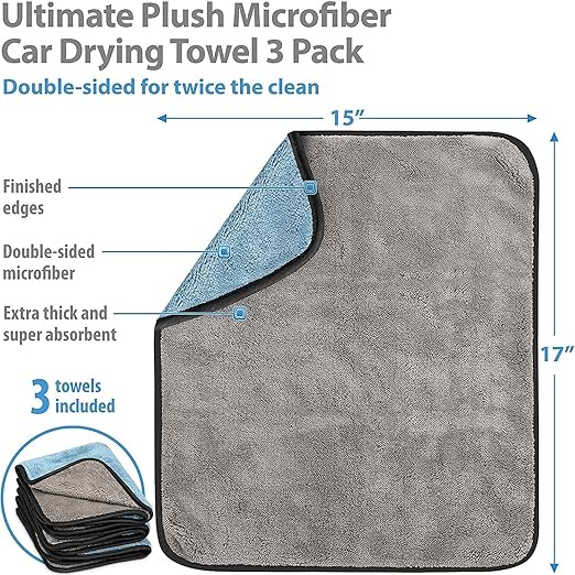Multipurpose Microfiber 800 GSM Pack of 2-40cm x 40cm Cleaning Towel Microfibre Cloth Highly Absorbent Dust Towels for All Vehicles Bikes Cars Glass (Pack of 2)