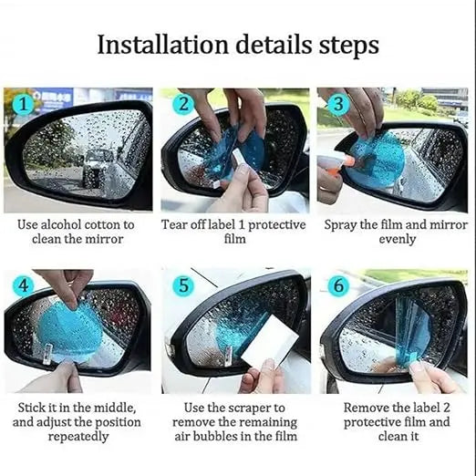 VINRIDE Car Mirror Rain Guard 2Pcs