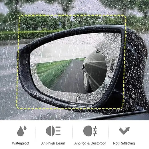 VINRIDE Car Mirror Rain Guard 2Pcs