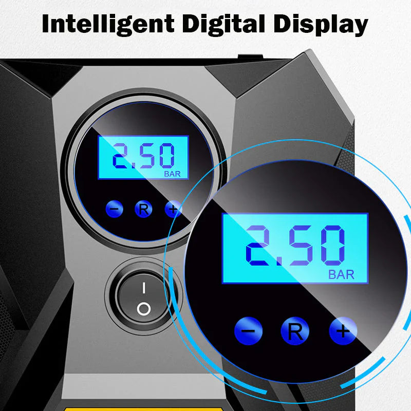 Digital Tyre Inflator for Car & Bike Portable Air Compressor Pump,
