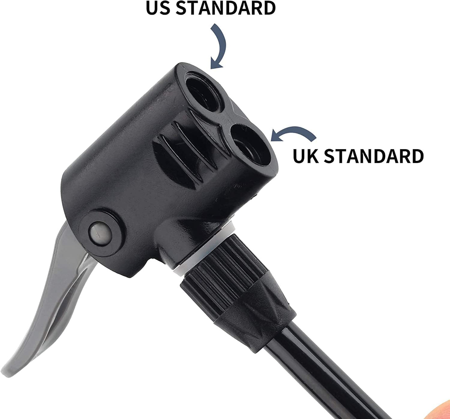 Car Double Cylinder Portable Foot Pump Air Tyre Inflator with Pressure Gauge for Car Tyres