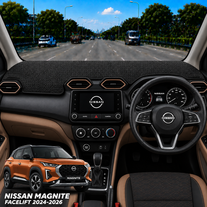 Nissan Magnite Facelift 2024 To 2026 Car Dashboard Cover Mat (Grey)