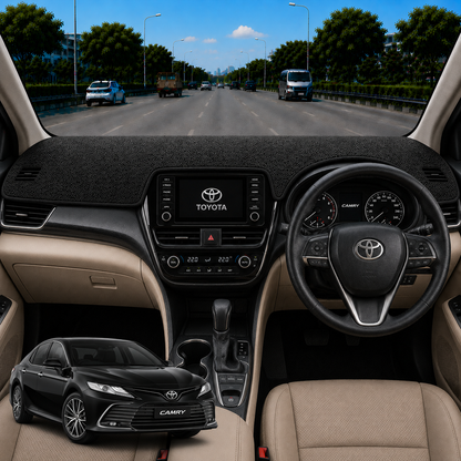 Toyota Camry 2013 To 2018 Car Dashboard Cover Mat (Grey)