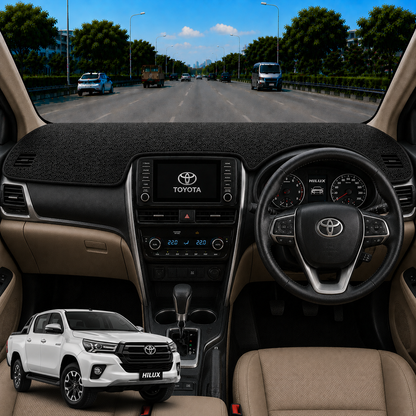 Toyota Hilux 2022 To 2026 Car Dashboard Mat (Brown)