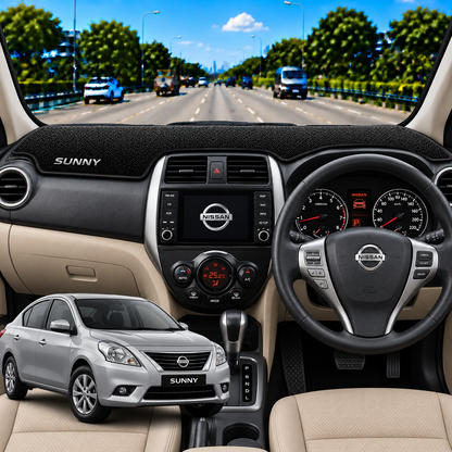 Nissan Sunny 2011 To 2020 Car Dashboard Cover Mat (Grey)