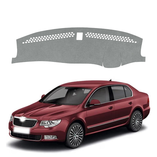 Skoda Superb 2009 To 2016 Car Dashboard Cover Mat (Grey)