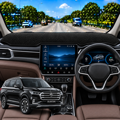 MG Gloster 2020 To 2026 Car Dashboard Cover Mat (Grey)