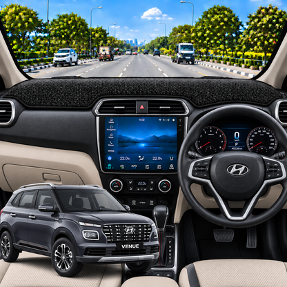 Hyundai Venue 2025 To 2026 Car Dashboard Cover Mat (Grey)