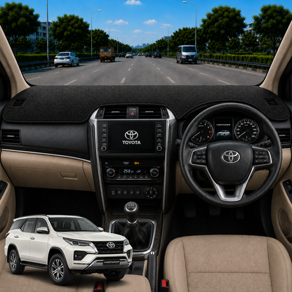 Toyota Fortuner 2017 To 2026 Car Dashboard Mat (Brown)