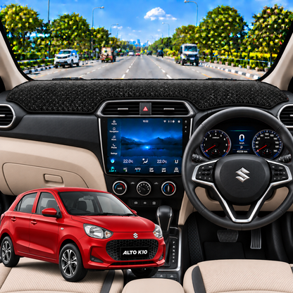 Maruti Suzuki Alto K10 2014 to 2022 Car Dashboard Cover Mat (Grey)
