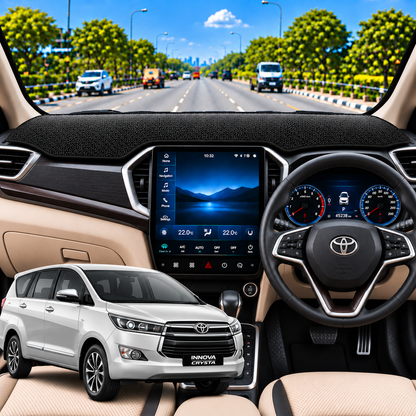 Toyota Innova Crysta 2015 To 2026 Car Dashboard  Cover Mat (Grey)