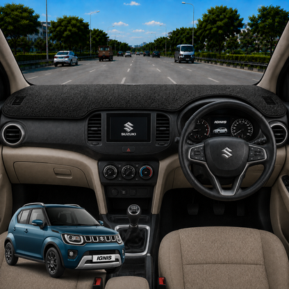 Maruti Suzuki Ignis 2017 to 2026 Car Dashboard Cover Mat (Grey)
