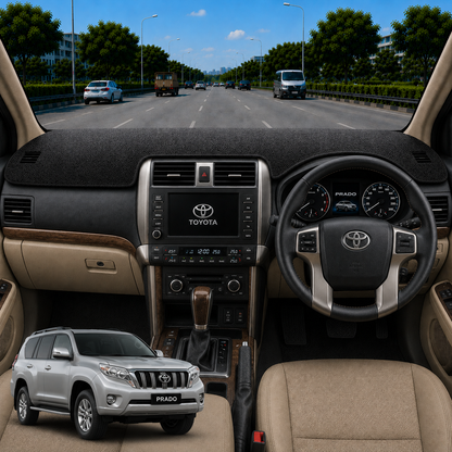Toyota Prado 2009 To 2023 Car Dashboard Cover Mat (Grey)