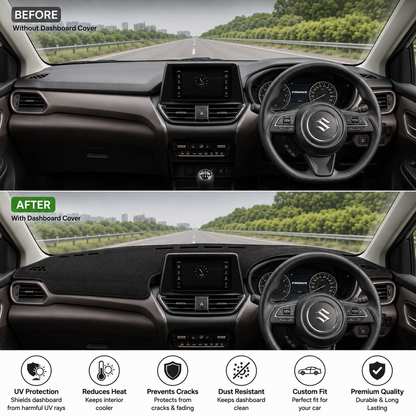 Kia Seltos 2019 To 2025 Car Dashboard Cover Mat (Grey)