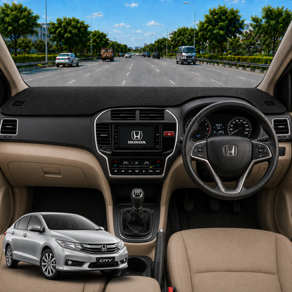 Honda City 2014 To 2020 Car Dashboard Mat (Brown)