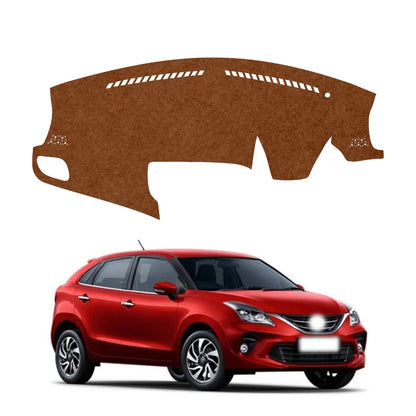 Toyota Glanza 2019 To 2022 Car Dashboard Mat (Brown)