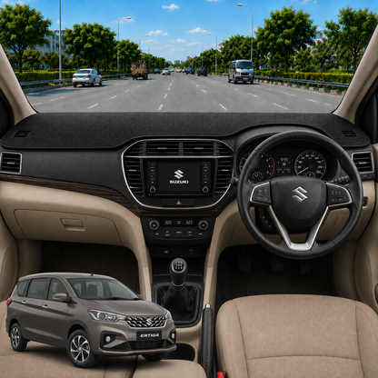 Maruti Suzuki Ertiga 2019 To 2026 Car Dashboard Mat (Brown)
