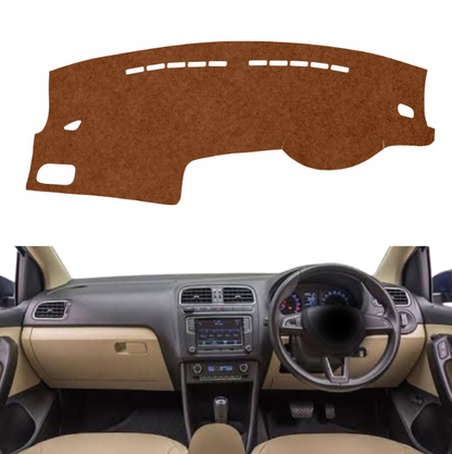 Volkswagen Vento 2010 To 2022 Car Dashboard Mat (Brown)
