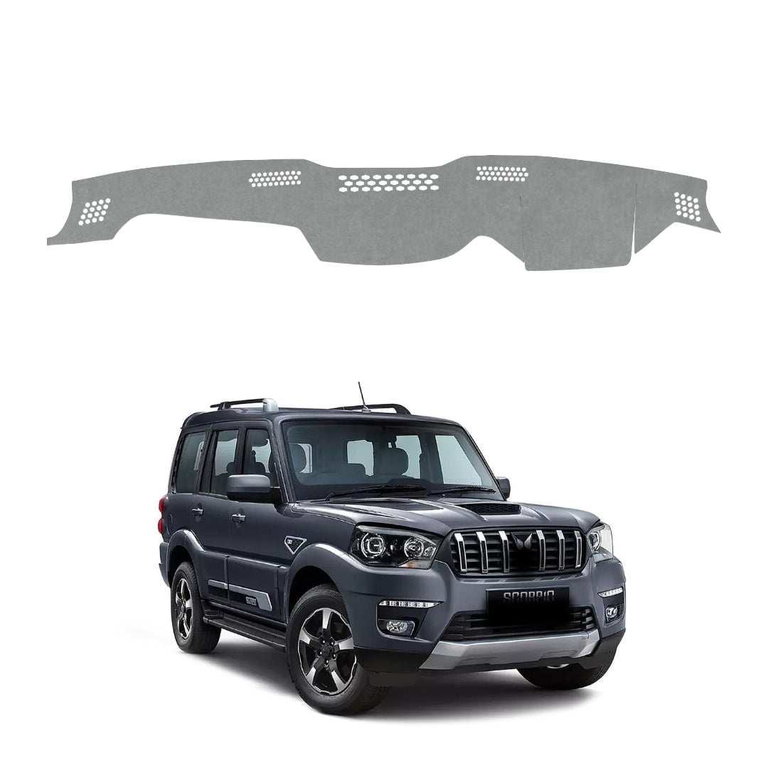 Mahindra Scorpio S 2014 To 2026 Car Dashboard Cover Mat (Grey)