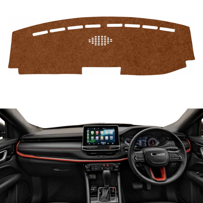 Jeep Compass 2021 To 2026 Car Dashboard Mat (Brown)