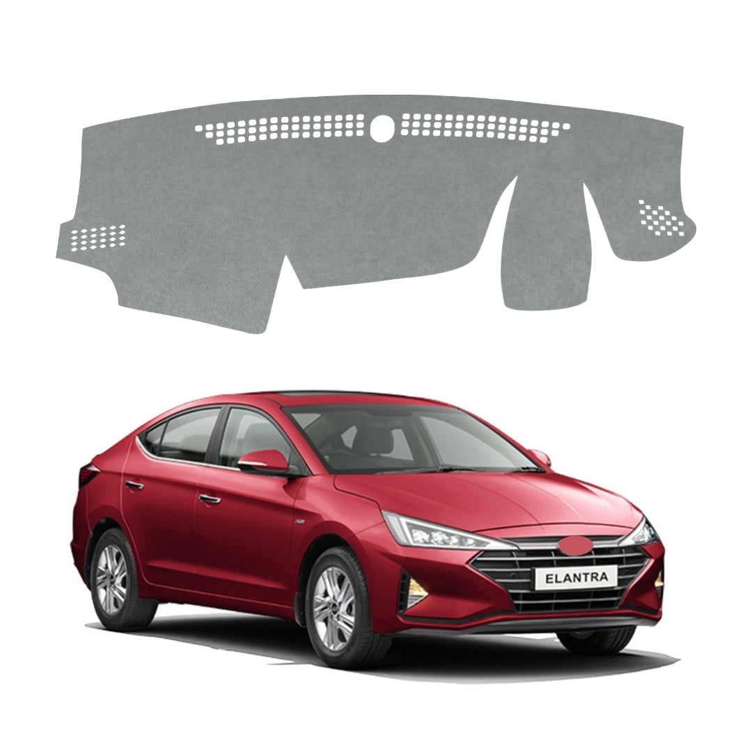 Hyundai Elantra 2016 To 2020 Car Dashboard Cover Mat (Grey)