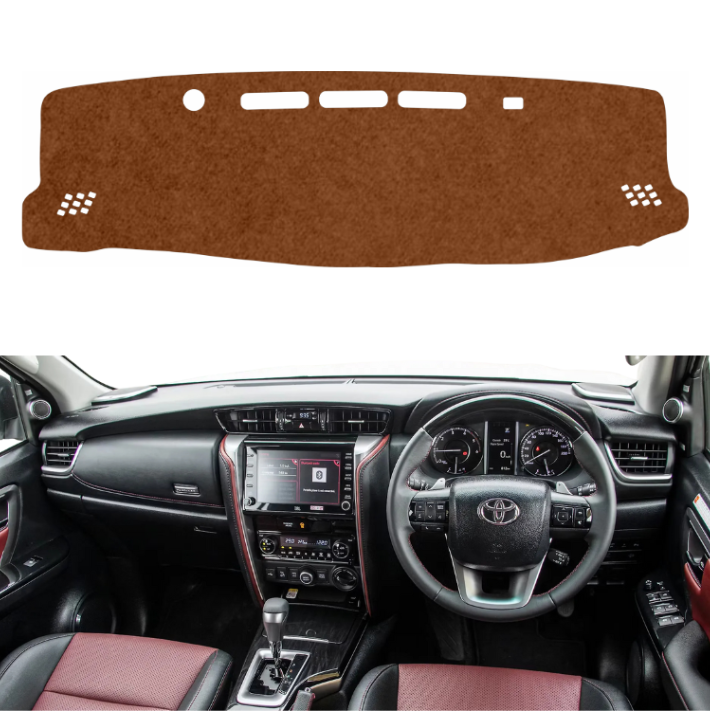 Toyota Fortuner Legender 2021 To 2026 Car Dashboard Mat (Brown)