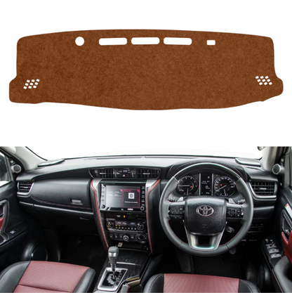 Toyota Fortuner Legender 2021 To 2026 Car Dashboard Mat (Brown)