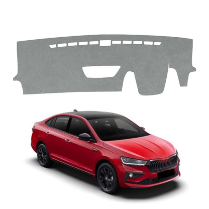 Skoda Slavia 2022 To 2026 Car Dashboard Cover Mat (Grey)
