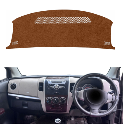 Maruti Suzuki Wagon-R 2011 To 2018 Car Dashboard Mat (Brown)