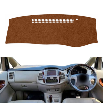 Toyota Innova 2005 To 2015 Car Dashboard Cover Mat (Brown)