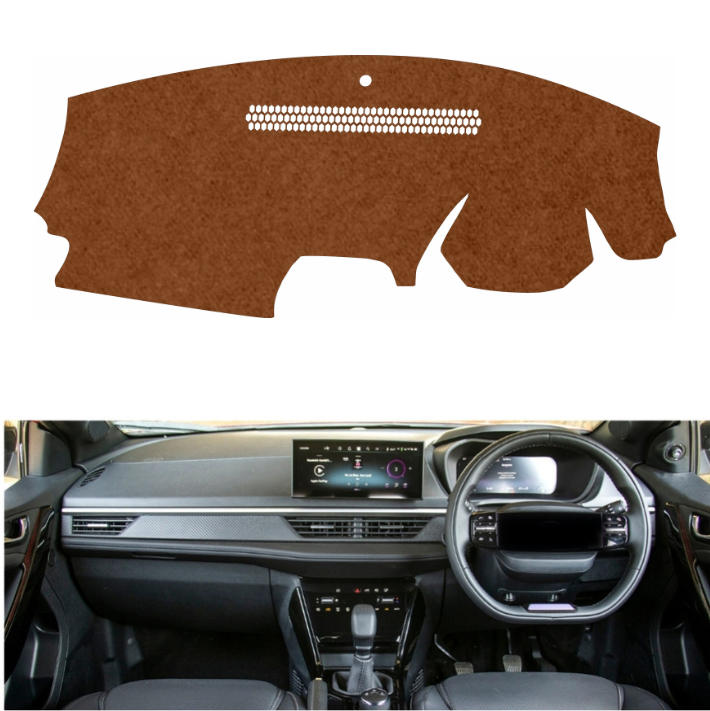 Tata Nexon 2017 To 2026 Car Dashboard Cover Mat (Brown)