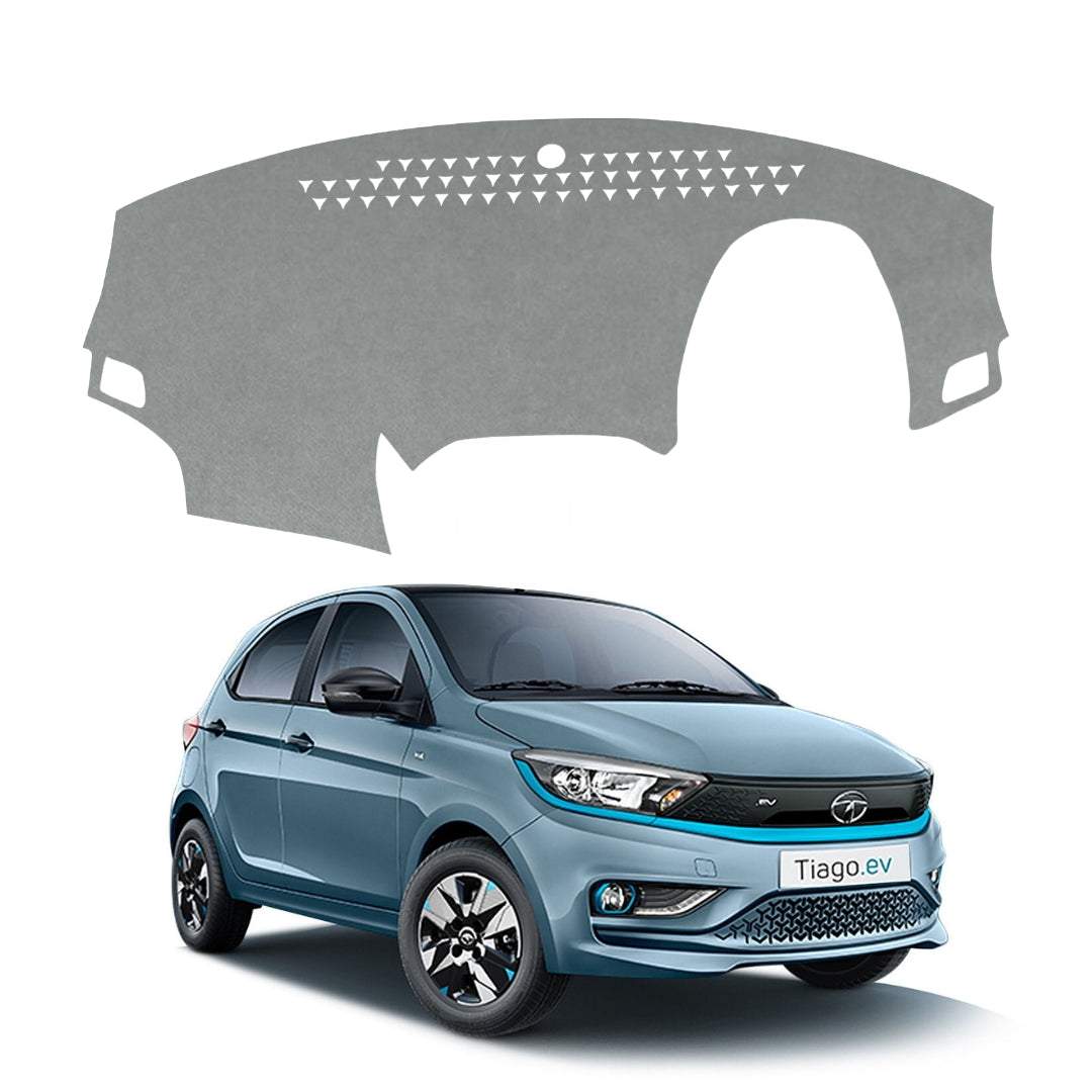 Tata Tiago EV 2022 To 2026 Car Dashboard Cover Mat (Grey)