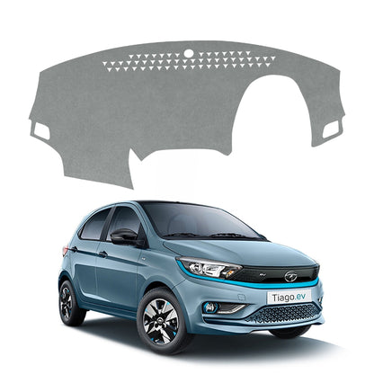 Tata Tiago EV 2022 To 2026 Car Dashboard Cover Mat (Grey)