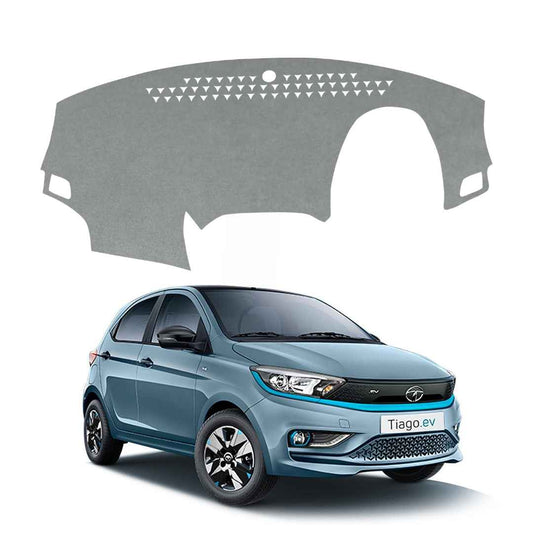 Tata Tiago EV 2022 To 2026 Car Dashboard Cover Mat (Grey)