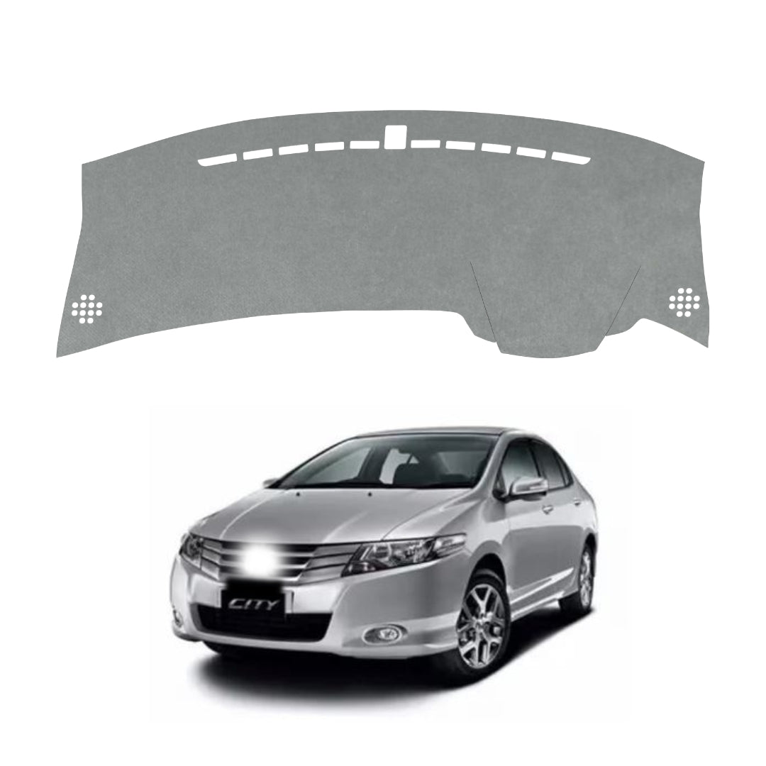 Honda City 2008 To 2014 Car Dashboard Cover Mat (Grey)