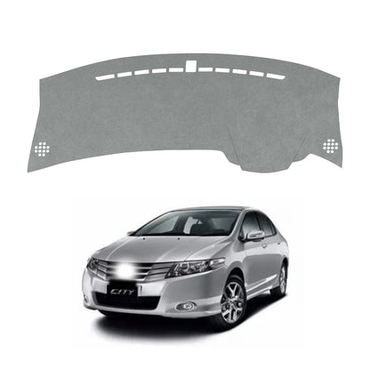 Honda City 2008 To 2014 Car Dashboard Cover Mat (Grey)