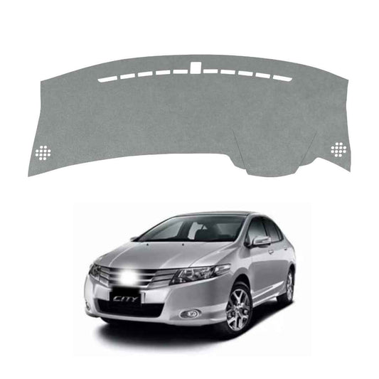 Honda City 2008 To 2014 Car Dashboard Cover Mat (Grey)