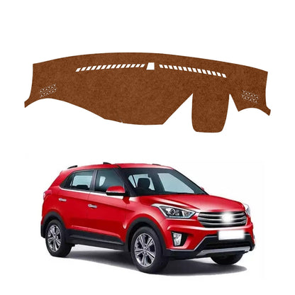 Hyundai Creta 2015 To 2019 Car Dashboard Mat (Brown)