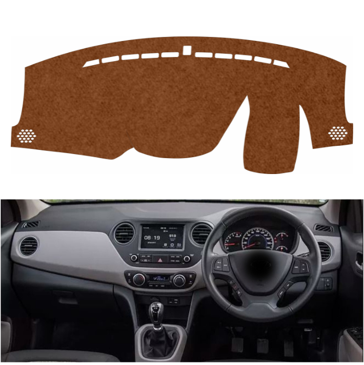 Hyundai Xcent 2014 To 2020 Car Dashboard Cover Mat (Brown)
