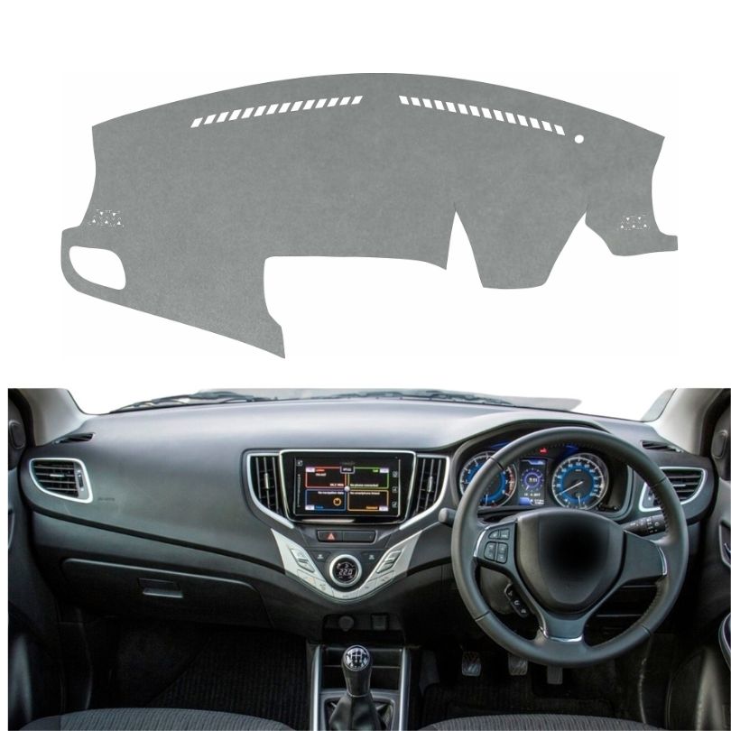 Maruti Suzuki Baleno 2015 To 2022 Car Dashboard Cover Mat (Grey)