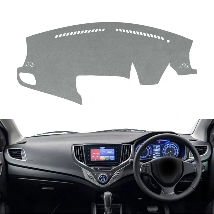 Toyota Glanza 2019 To 2022 Car Dashboard Cover Mat (Grey)